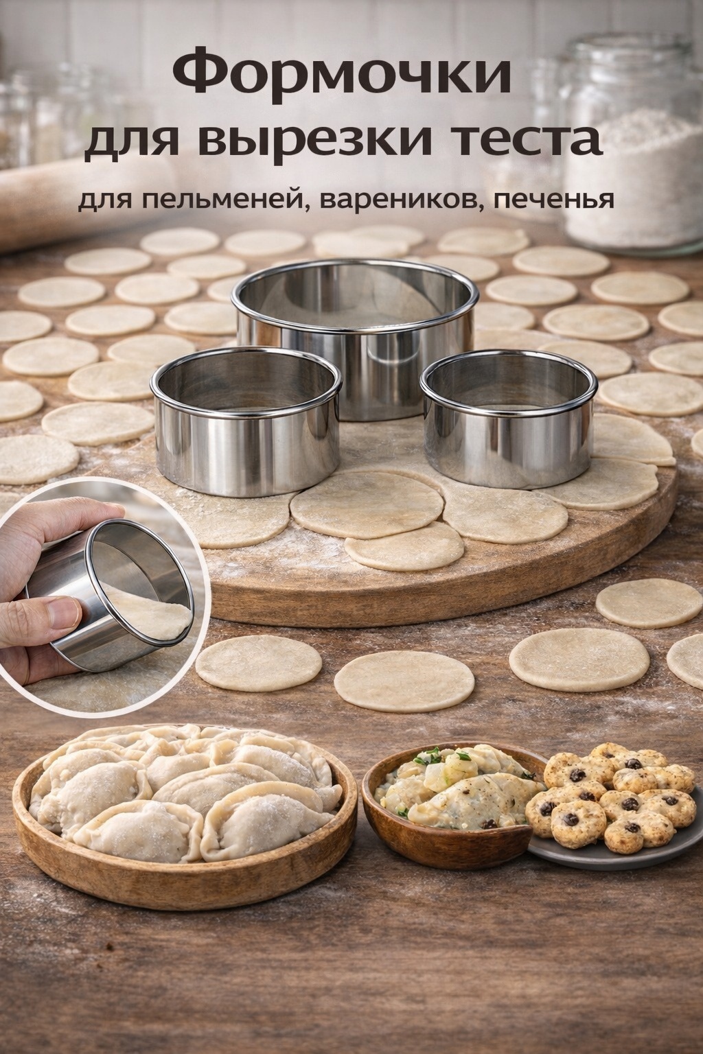 Форма для пельменей и вареников Sima-land металл 3 шт