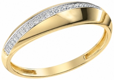 Обручальное кольцо ИМПЕРИАЛ 3640-320 Amore gold размер 17 вес 1.2 г золото, бриллиант