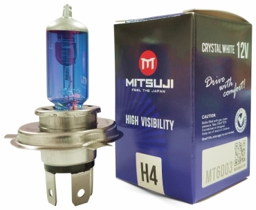 Автолампа Mitsuji H4 12V CW 6000K, 1шт.