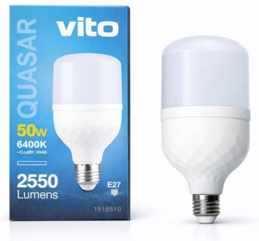 VITO 50W E27, светодиодная, холодный белый