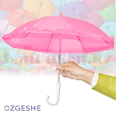 Зонт-трость OZGESHE механика светло-розовый