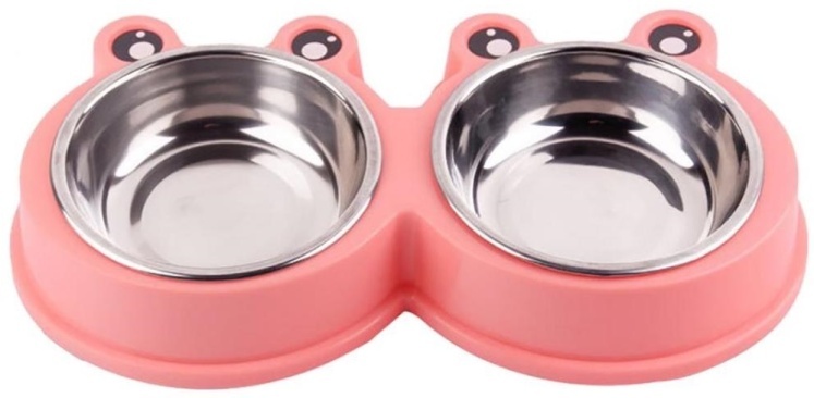 Двойная миска PET TOY 677 300 мл розовый