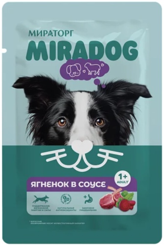Мираторг Miradog Ягненок в соусе для всех пород 75 г 1 шт