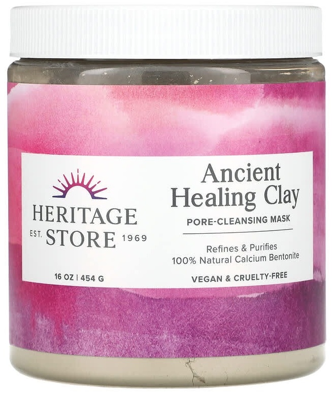 Маска для лица Heritage Store крем Ancient Healing Clay, маска для очищения пор, 454 г 450 г