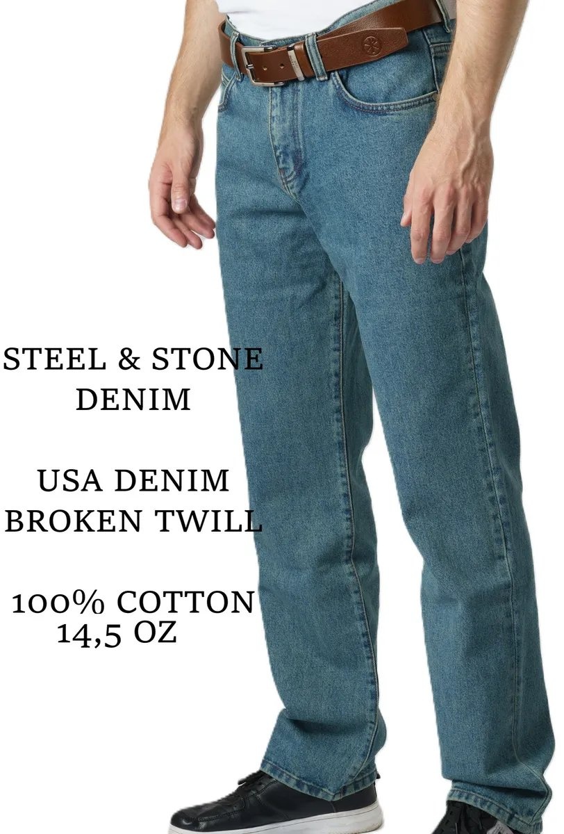 Джинсы прямые Steel & Stone Denim зеленый