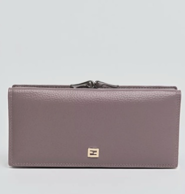 Кошелек Italian leather натуральная кожа лавандовый