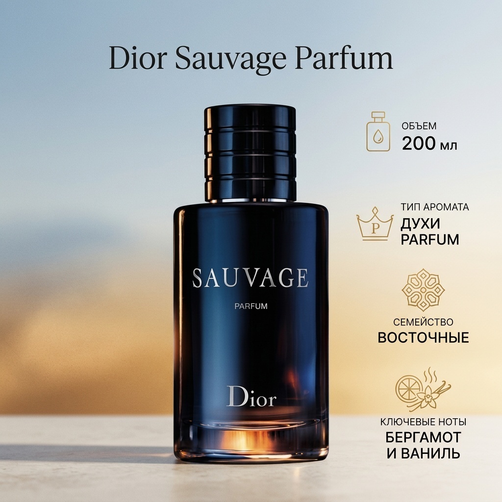 Dior Sauvage духи PARFUM 200 мл, для мужчин