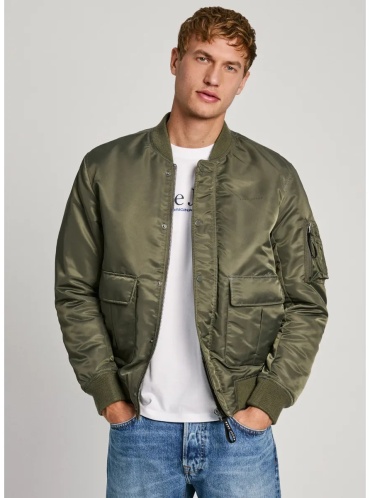 Бомбер PEPE JEANS LONDON оливковый