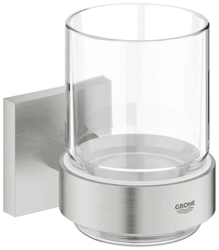 Grohe стакан Start Cube 41097DC0 1 шт, металл, стекло