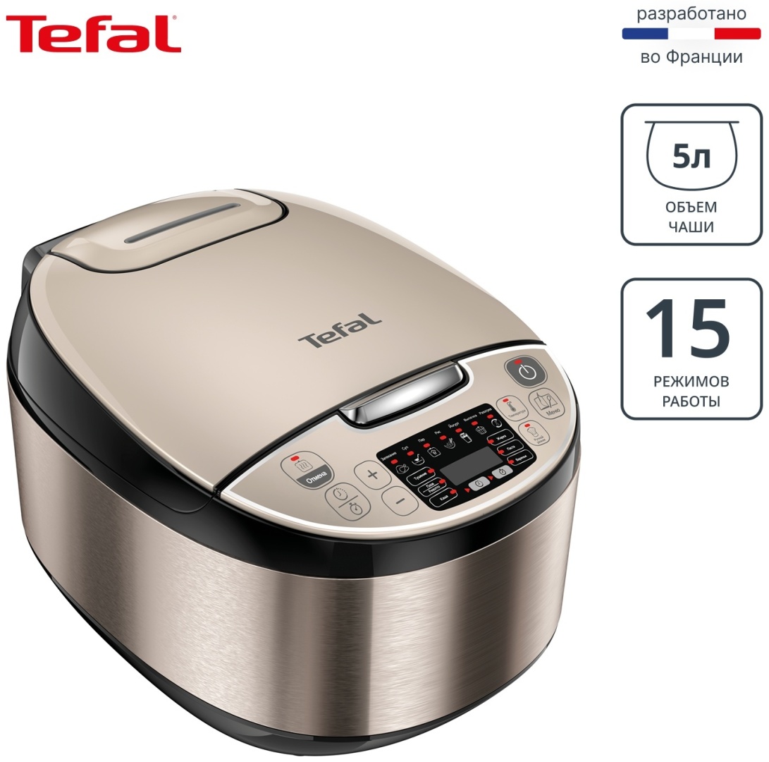 Мультиварка Tefal Essential Cook RK321A32 черный, бронзовый