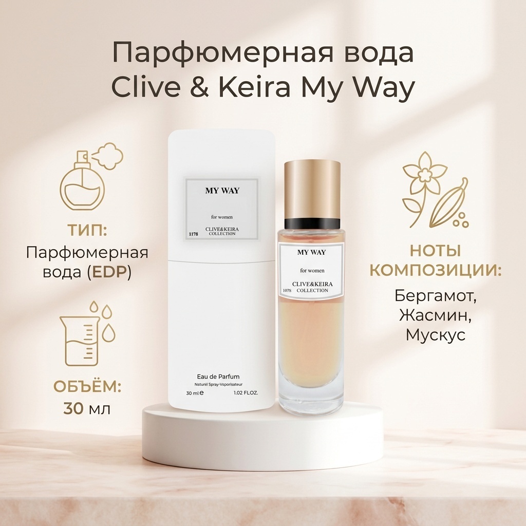 Clive&Keira My Way парфюмерная вода EDP 30 мл, для женщин