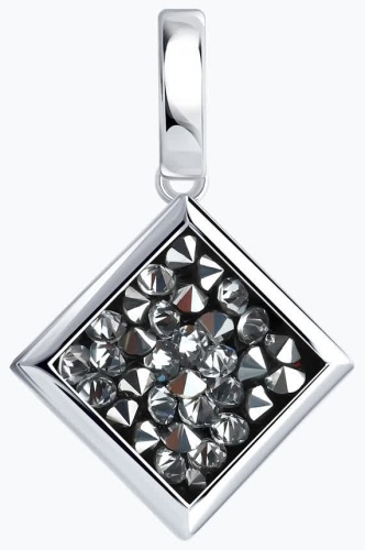 Подвеска Diamant 94-130-00098-1 вес 2.32 г серебро, кристальная ткань