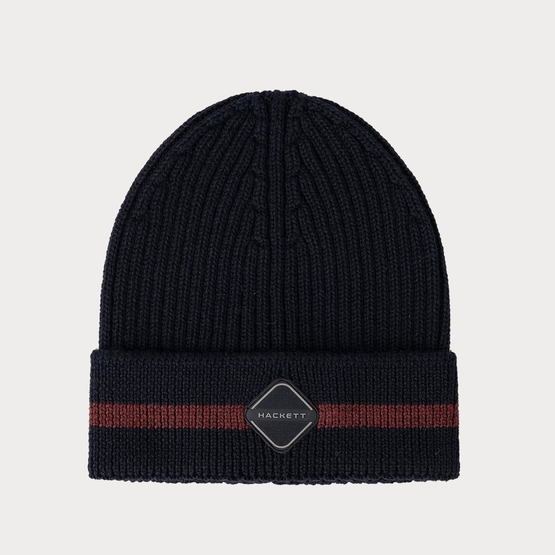 Шапка Hackett London размер универсальный, синий