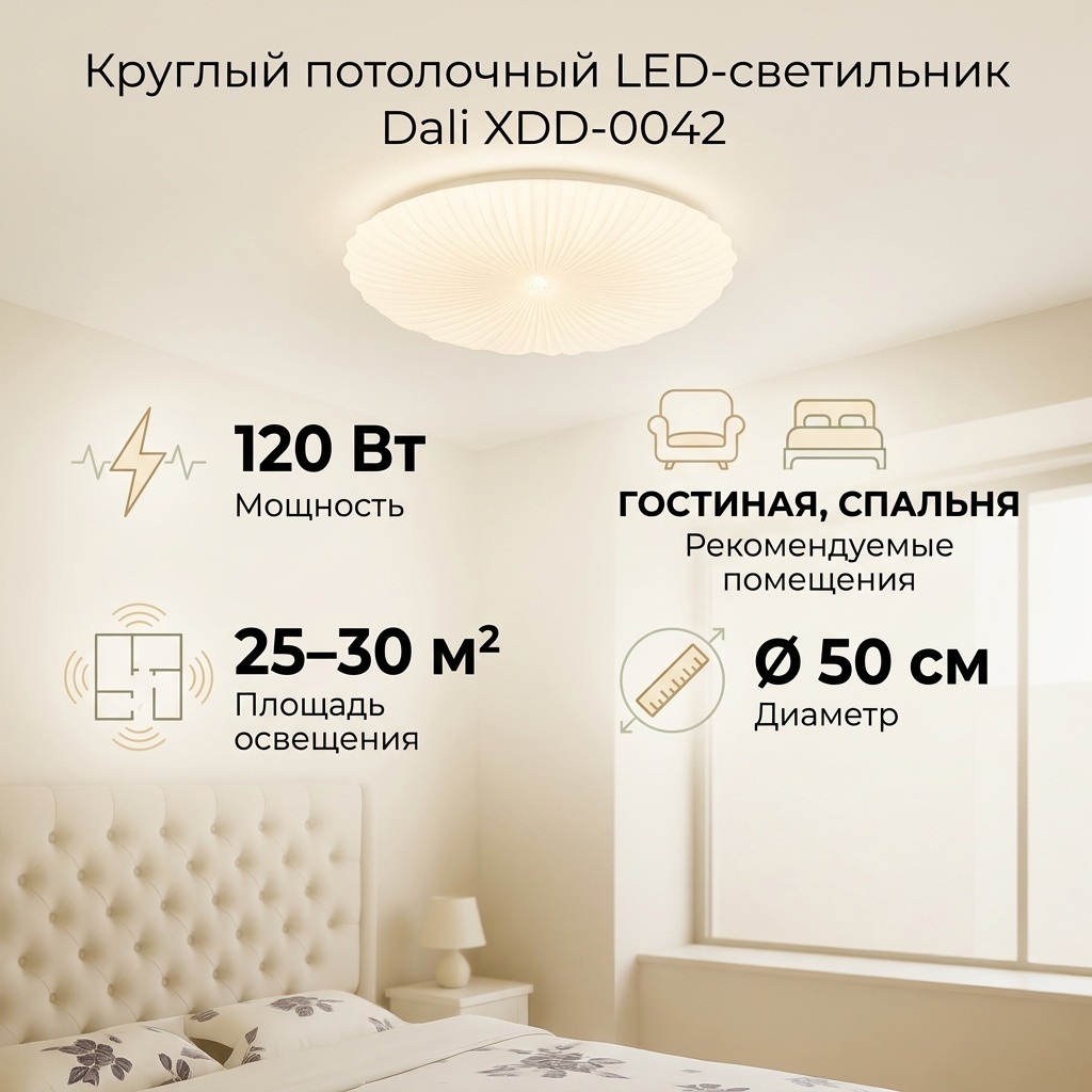 Светильник потолочный LED 120 Вт белый