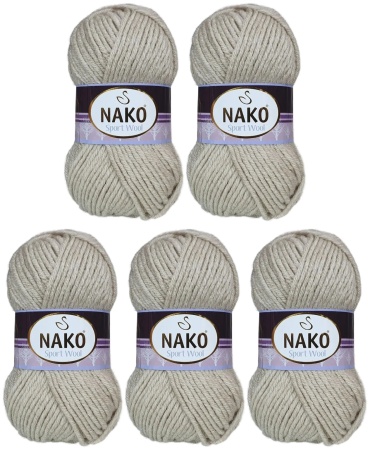 NAKO Sport Wool 23116 Бежевый песок (23116) 120 м 100 г