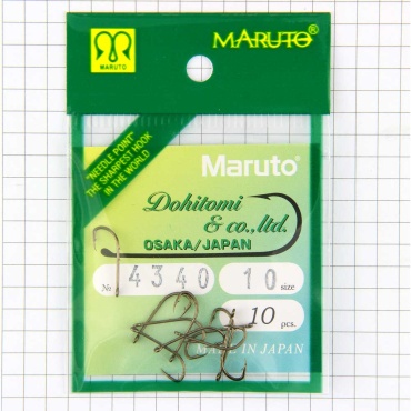 Крючок для рыбалки Maruto Крючки 4340 BR №10 одинарный бронзовый 10 шт