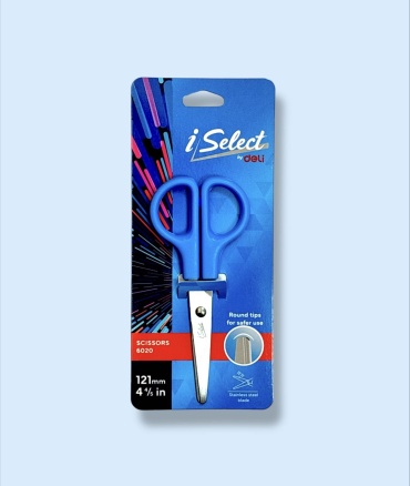 Ножницы канцелярские DELI 6020с, 12 см, синий
