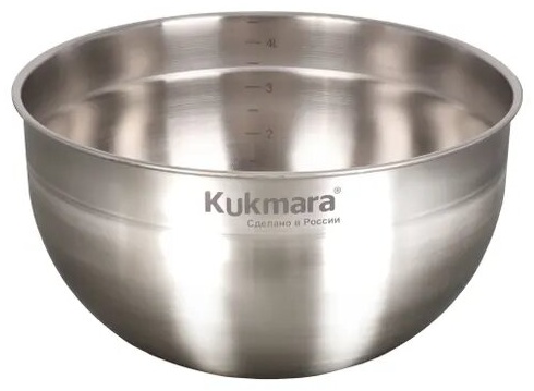 Миска Kukmara 24х24 см, нержавеющая сталь, 1 шт