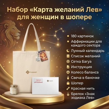 Набор «Карта желаний Лев» в шопере