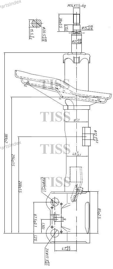 Амортизатор JD передний JAS0050 1 шт