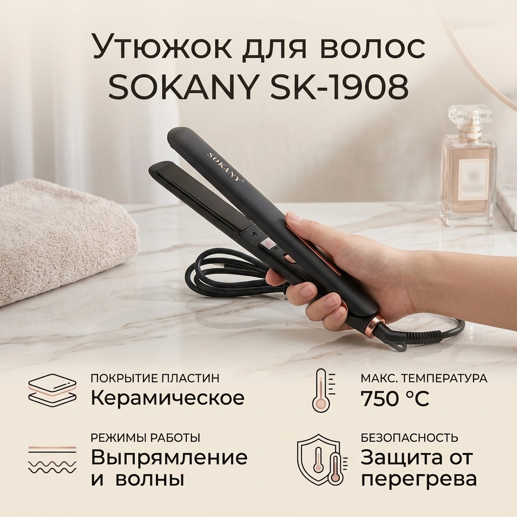 SOKANY SK-1908 утюжок