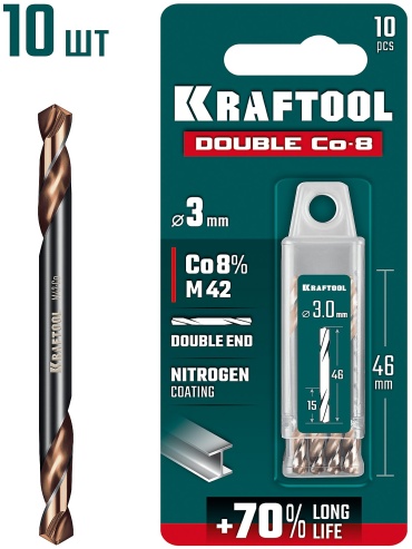 Kraftool по металлу 29654-3.0-10 3 мм, 10 шт.