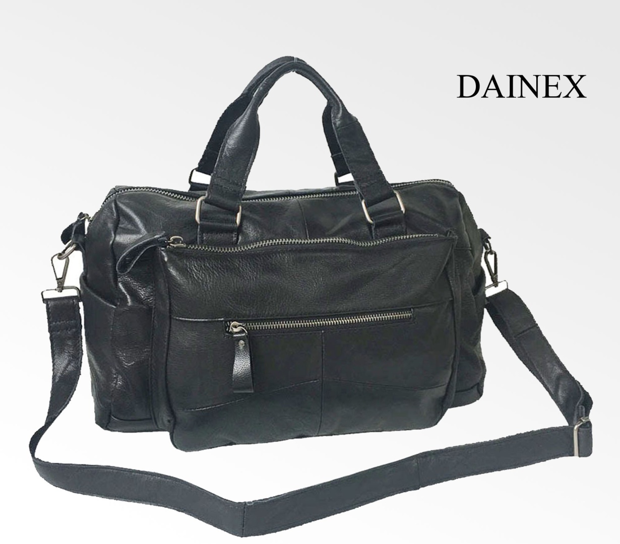 Сумка DAINEX натуральная кожа черный 17 л