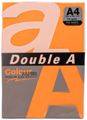 Double A Neon Orange бумага, A4, 100 шт, матовое покрытие