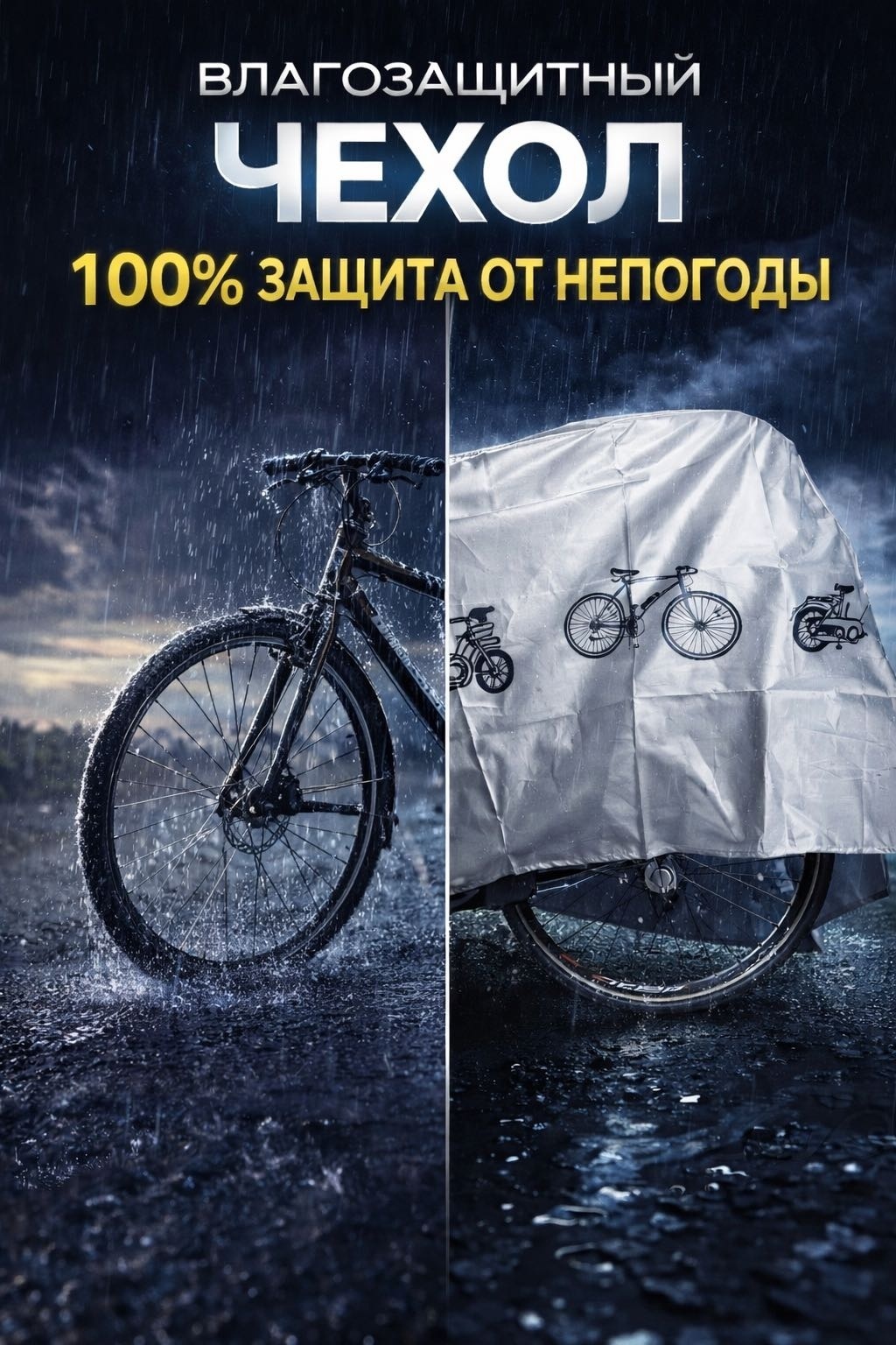 Чехол Для велосипеда RMXX влагозащитный чехол 1 серый