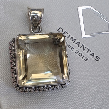 Подвеска Deimantas 129340133 вес 18.52 г серебро, цитрин