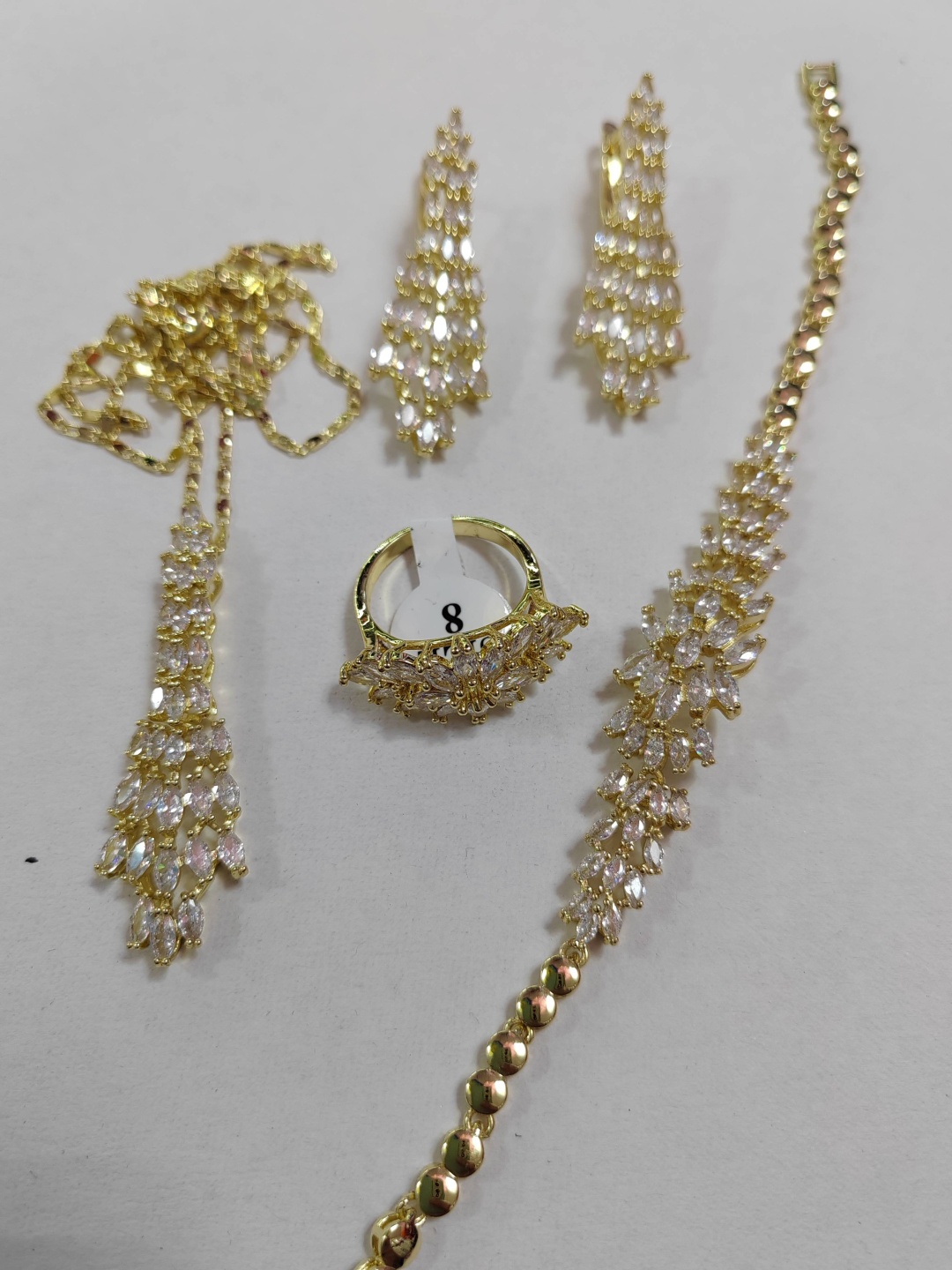 Комплект бижутерный сплав, кристаллы Swarovski