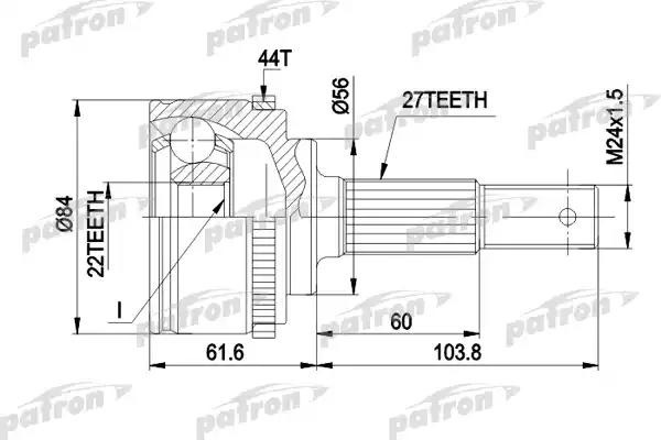 PATRON шрус наружный PCV1348