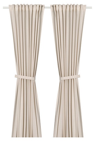 Комплект IKEA 140x250 см 2 шт, хлопок, бежевый