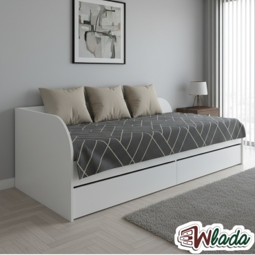 Кровать Wlada Пифагор односпальная, 80x200 см (без матраса, без подъёмного механизма) белый