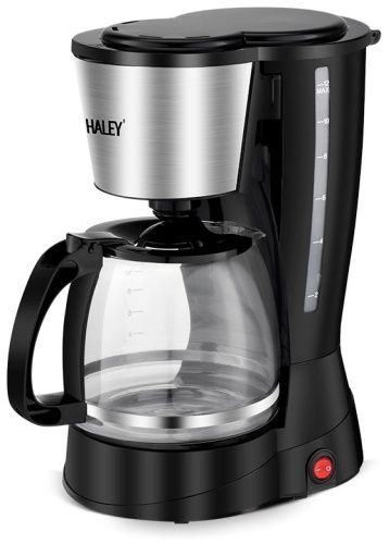 Кофеварка Haley HY-2803 черный, серебристый
