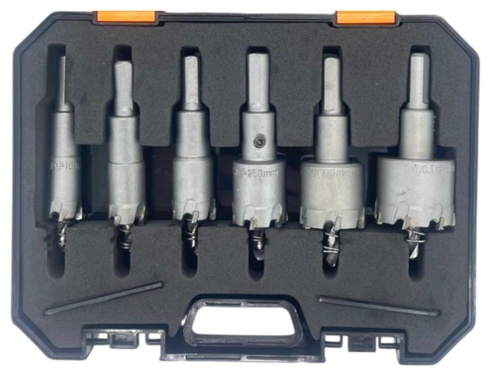Коронка Xpert 345345 биметаллическая D 16 мм, 18 мм, 20 мм, 25 мм, 30 мм, 35 мм, 6 шт