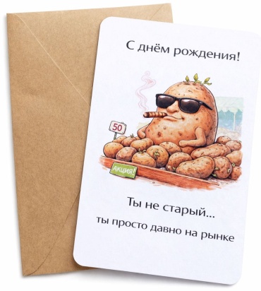 FUQSIART открытка с конвертом Ты не старый… 1 шт