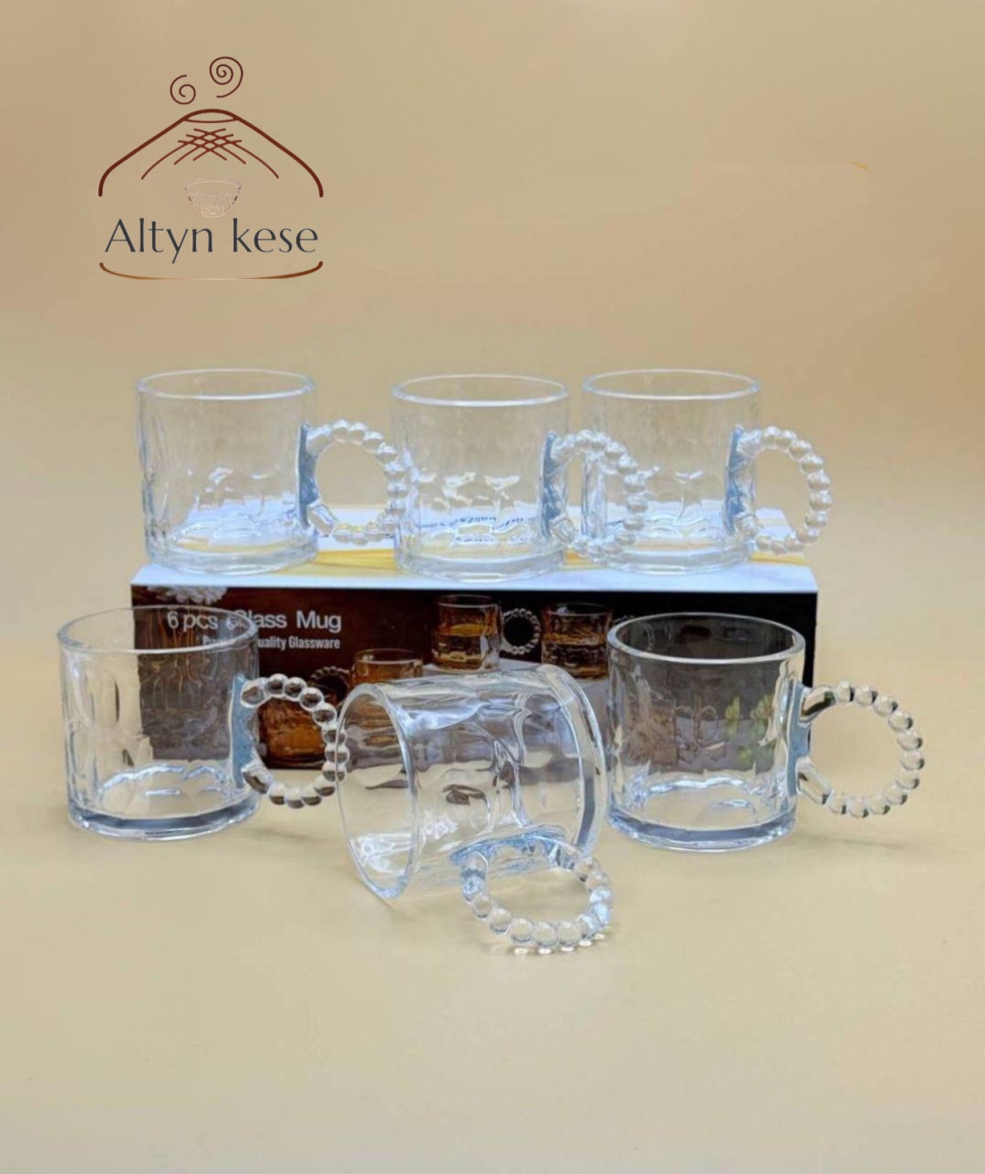 Кружка Altyn Kese , 200 мл, стекло, 6 шт.
