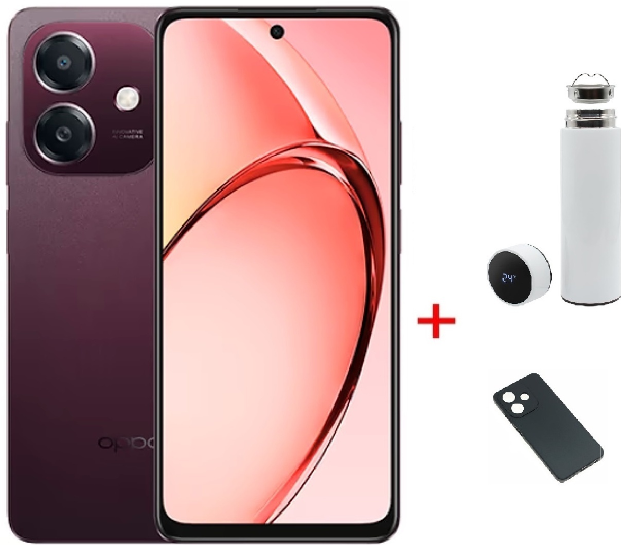 Смартфон OPPO A3x 4 ГБ/64 ГБ бордовый + подарок