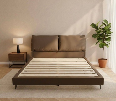 Кровать Otis 375241440 двуспальная, 180x200 см (без матраса, без подъёмного механизма) коричневый