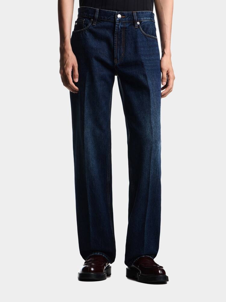 Джинсы прямые Emporio Armani синий