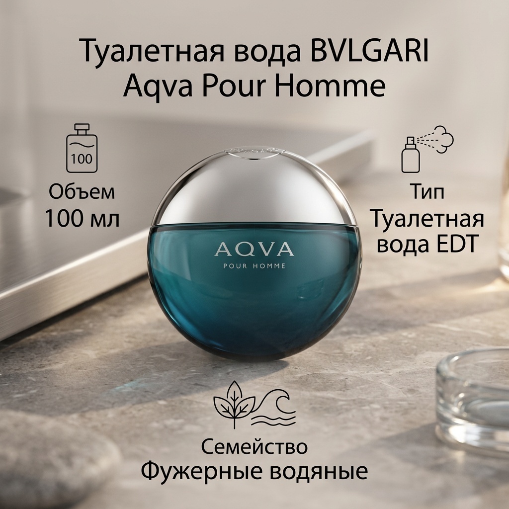 BVLGARI Aqva Pour Homme туалетная вода EDT 100 мл, для мужчин