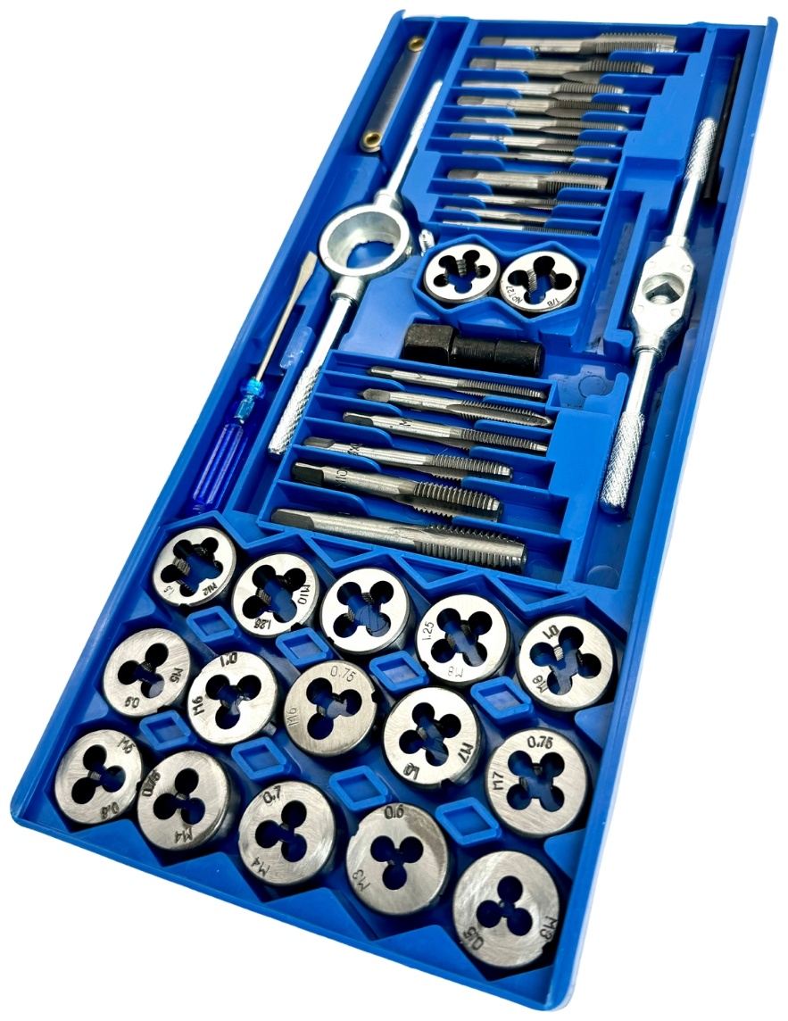 Набор метчиков и плашек Nurmax 0084-3 M6 1 мм, 40 шт