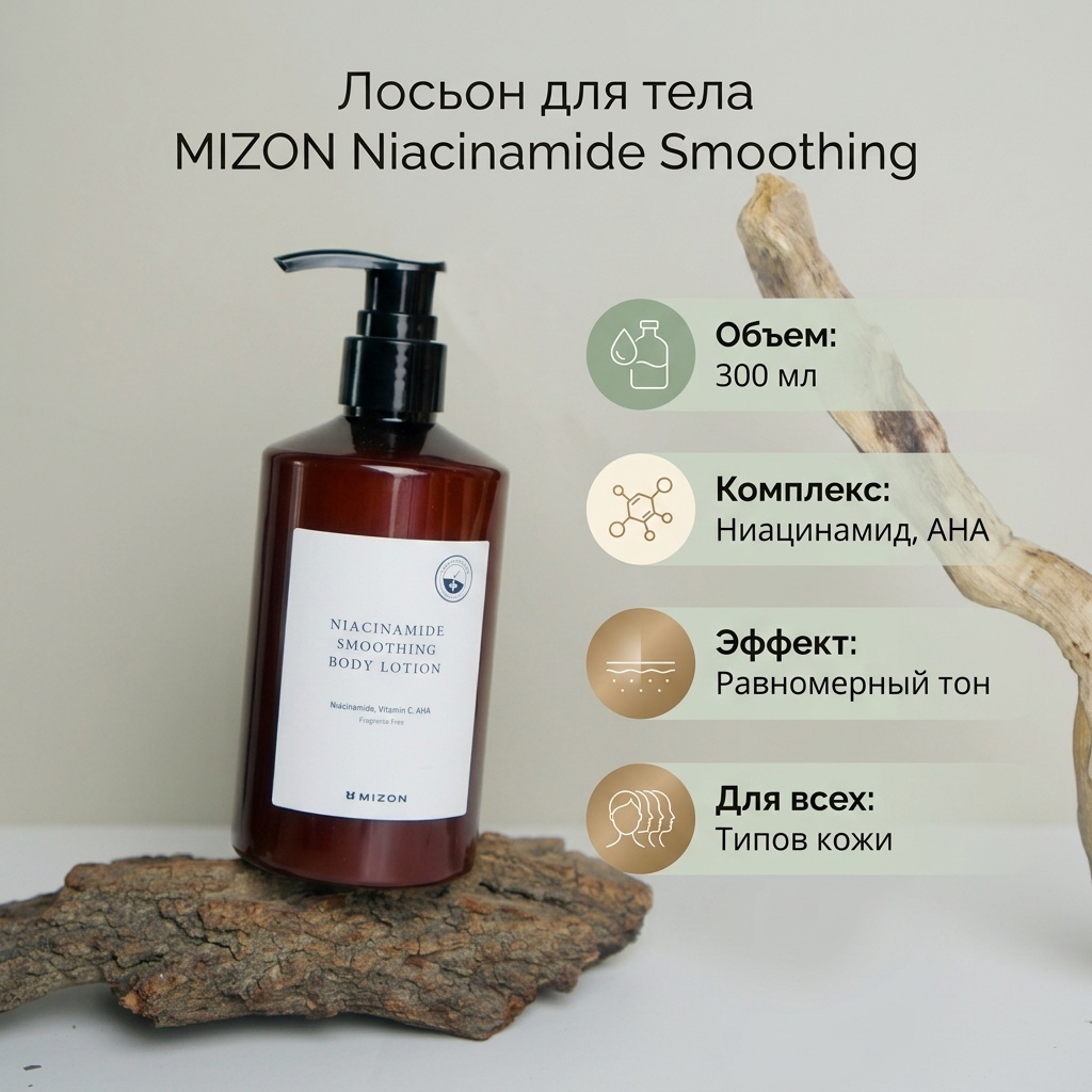 MIZON Niacinamide Smoothing Body Lotion лосьон для тела 300 мл
