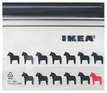 Пакет с замком zip-lock IKEA ISTAD-0.3L-25-BLK полиэтилен 15 см 25 шт