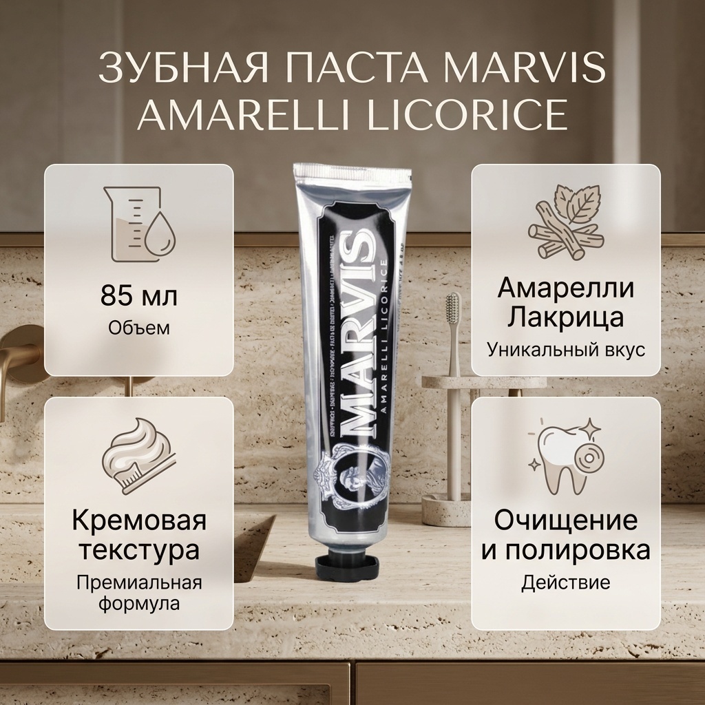 Marvis зубная паста Amarelli Licorice 85 мл