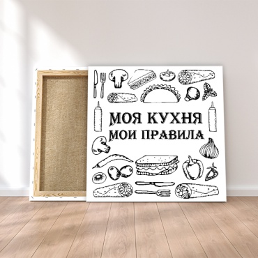 Картина Моя кухня мои правила 40x40 см