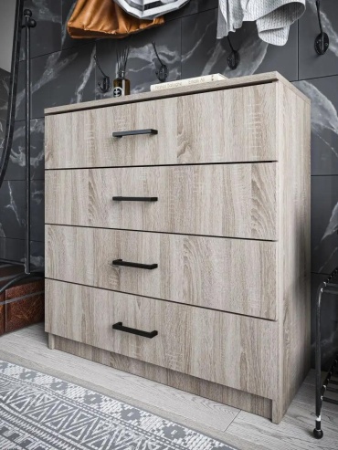 Комод Ники, 75x33x78 см, бежевый