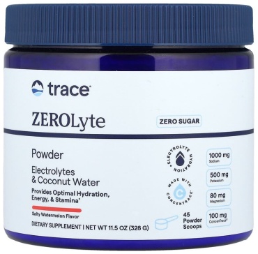 Посттренировочный комплекс Trace Minerals Research ZEROLyte, соленый арбуз, 328 г соленый арбуз