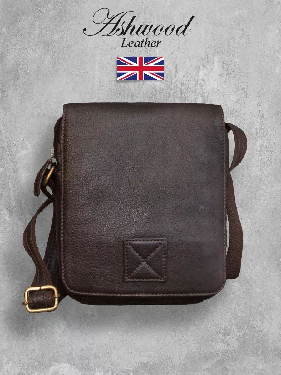 Мини-сумка Ashwood Leather натуральная кожа коричневый